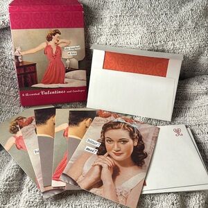 Anne Taintor 6 Very Valentine Cards w/Printed Heart Interior o/Envelopes See Pkg